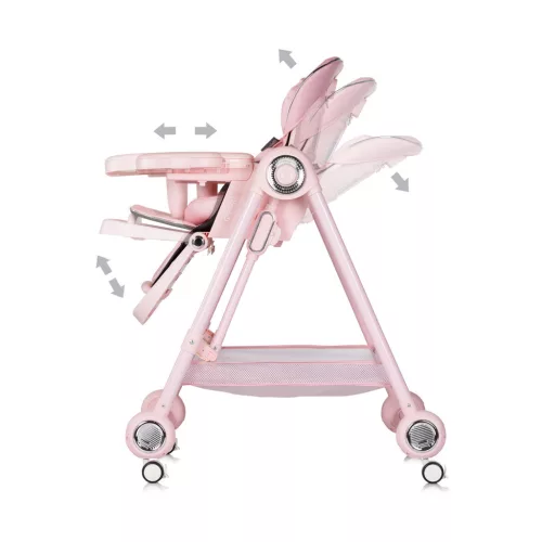 Chipolino Melba 2in1 multifunkciós etetőszék és hinta - powder pink