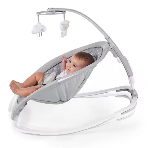 INGENUITY Rezgő hintaszék dallamokkal, Cuddle Lamb, 0 hó+ 18 kg-ig, 2019