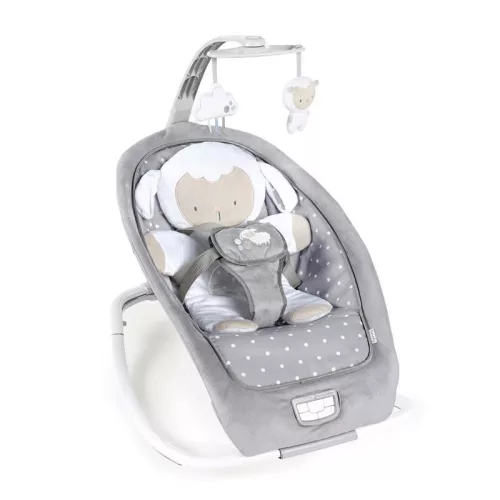 INGENUITY Rezgő hintaszék dallamokkal, Cuddle Lamb, 0 hó+ 18 kg-ig, 2019
