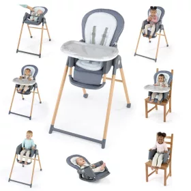   INGENUITY Etetőszék Deluxe 7in1 Proper Positioner™ 0hó+ 23 kg-ig - Chambray