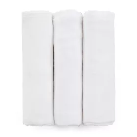   Petite&Mars Bambusz muszlin 3db-os pelenka szett, Moussy Total White, 68 x 68 cm