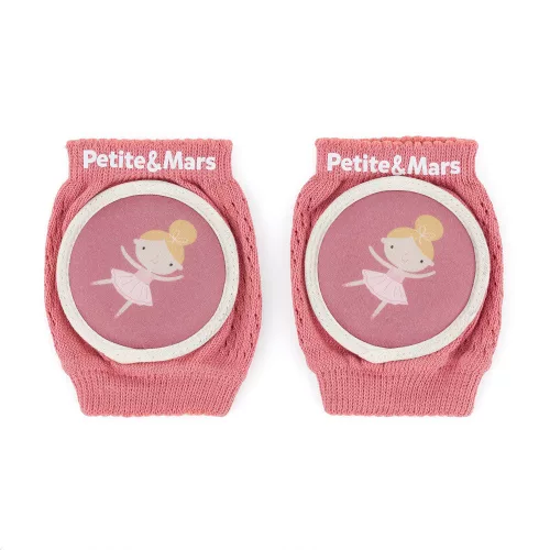 Petite&Mars Elasztikus térdvédők kúszáshoz, Follow, Dusty Rose