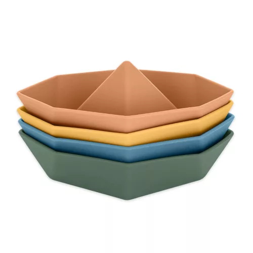 Petite&Mars Szilikon fürdőjáték, Ships, 6 hó+