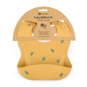 Petite&Mars Szilikon előke, Take&Match, 6 hó+, Ochre Cacti