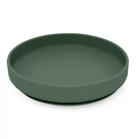   Petite&Mars Szilikon tányér tapadókoronggal, Take&Match, Misty Green, 6 hó+