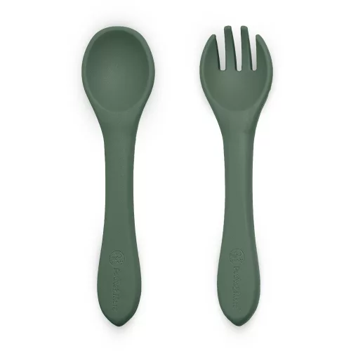 Petite&Mars Szilikon evőeszközök, TAKE&MATCH, Misty Green, 6 hó+