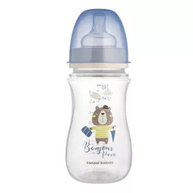  Canpol babies Anti-kólikás cumisüveg, 240 ml, Easy Start BONJOUR PARIS - kék