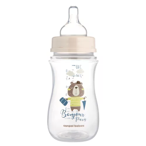 Canpol babies Anti-kólikás cumisüveg, 240 ml, Easy Start BONJOUR PARIS - kék