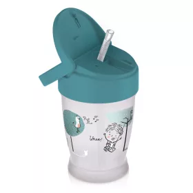   LOVI Szívószálas itatópohár JUNIOR 250 ml 11hó+ Lovely - fiú