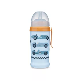   Canpol babies Sport itatópohár, cseppmentes szilikon szívószállal, 350 ml, RACING - világoskék