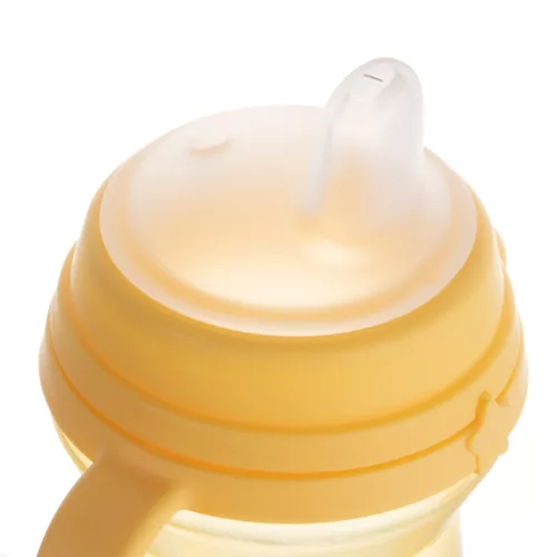 Canpol babies Itatópohár szilikonos ivócsőrrel, FirstCup, 150 ml, sárga