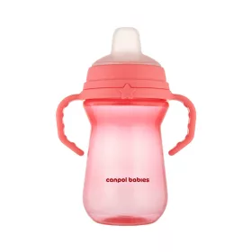   Canpol babies Itatópohár szilikonos ivócsőrrel, FirstCup, 250 ml, rózsaszín
