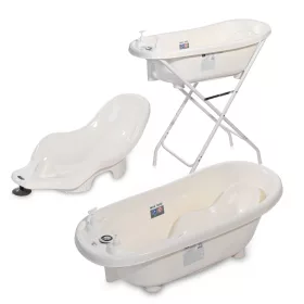   Lorelli kád leeresztő dugóval, babatartóval 88 cm + kádállvány - White