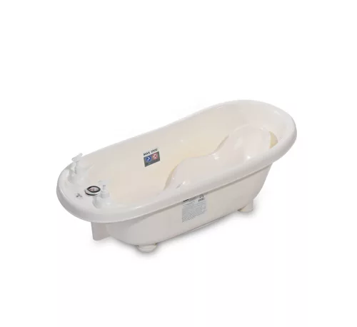 Lorelli kád leeresztő dugóval, babatartóval 88 cm + kádállvány - White