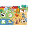 Djeco 7117 Óriás puzzle - Tanya - Tactile farm puzzle