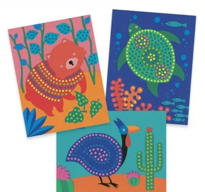 Képfestés pöttyökkel - Állatok pöttymintákkal - Pointillism