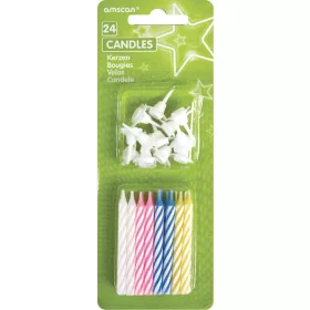 Színes Colorful tortagyertya, gyertya szett 24 db-os