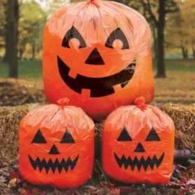 Halloween Orange dísz lombzsák 3 db-os szett