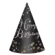 Happy Birthday Gold parti kalap, csákó 6 db-os