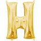 Arany Gold mini H betű fólia lufi 33 cm