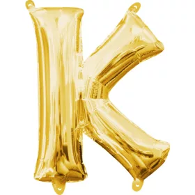 Arany Gold mini K betű fólia lufi 33 cm