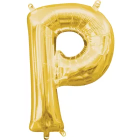 Arany Gold mini P betű fólia lufi 33 cm