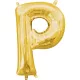 Arany Gold mini P betű fólia lufi 33 cm