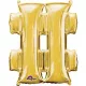 Arany Gold mini fólia lufi hashtag ikon 33 cm