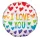 I love You Rainbow fólia lufi 43 cm