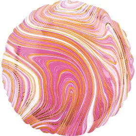 Rózsaszín Ombre Kör Fólia lufi 43 cm