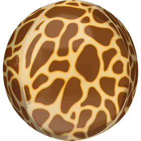 Zsiráf mintás Safari gömb fólia lufi 40 cm