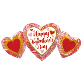 Happy Valentine's Day Trio fólia lufi 86 cm