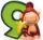 Szafari Monkey tortagyertya, számgyertya 9-es