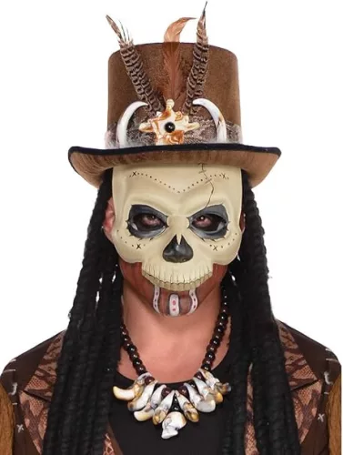 Halloween Witch Doctor felnőtt műanyag maszk