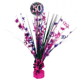 Happy Birthday Pink 50 asztaldísz 45,7 cm