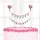 Keresztelő Pink torta dekoráció