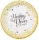 Happy New Year Golden Wishes papírtányér 8 db-os 23 cm