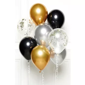   Happy Birthday Fashion léggömb, lufi 8 db-os szett 11 inch (27,5cm)