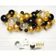 Színes Black Gold léggömb, lufi girland 66 db-os szett
