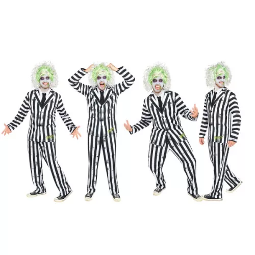 Beetlejuice Striped felnőtt jelmez L