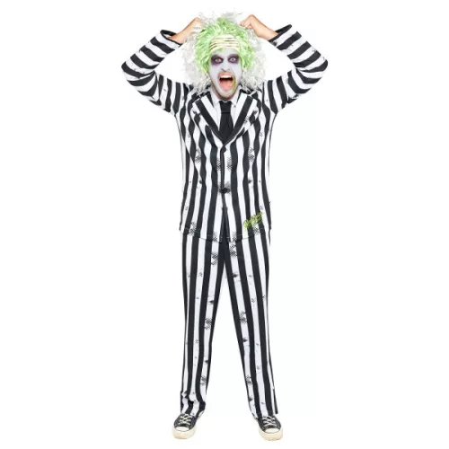 Beetlejuice Striped felnőtt jelmez XL