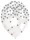 Ezüst Silver konfettis léggömb, lufi 6 db-os 11 inch (27,5cm)