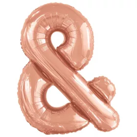 Színes Rose Gold & betű fólia lufi 108 cm