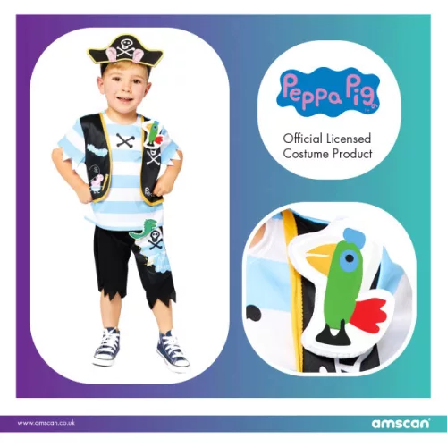 Peppa malac Pirate jelmez 2-3 év