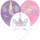 Unikornis Magic Pastel léggömb, lufi 3 db-os kiegészítőkkel 14 inch (35,5 cm)