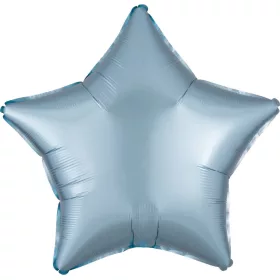 Kék Silk Lustre Pastel csillag fólia lufi 48 cm