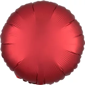 Piros Dark Red kör fólia lufi 43 cm