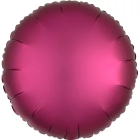 Gránátalma Silk Lustre kör fólia lufi 43 cm