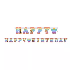 Mancs Őrjárat Color Paws Happy Birthday felirat 180 cm