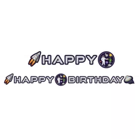 Űr Rocket Happy Birthday felirat 192 cm